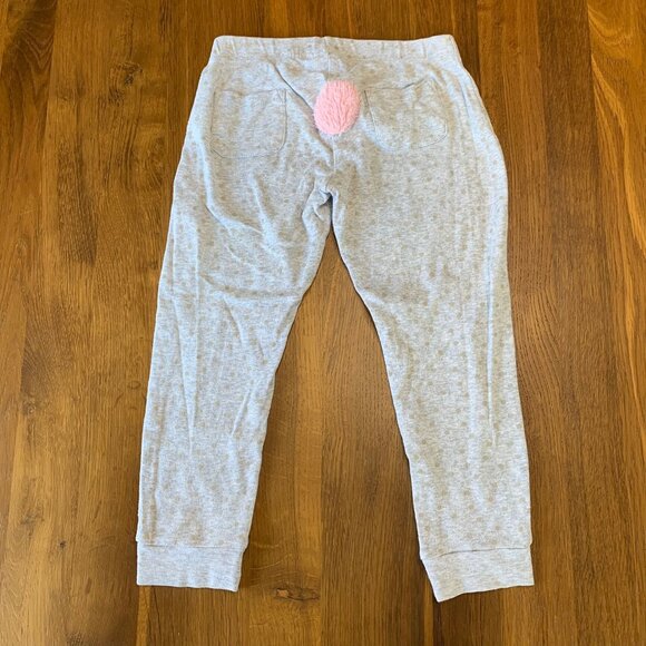 SEED HERITAGE Bunny Pajamas Girls 5 5T Grey Pink Rabbit Tail Fluffy Easter PJs - Picture 4 of 11